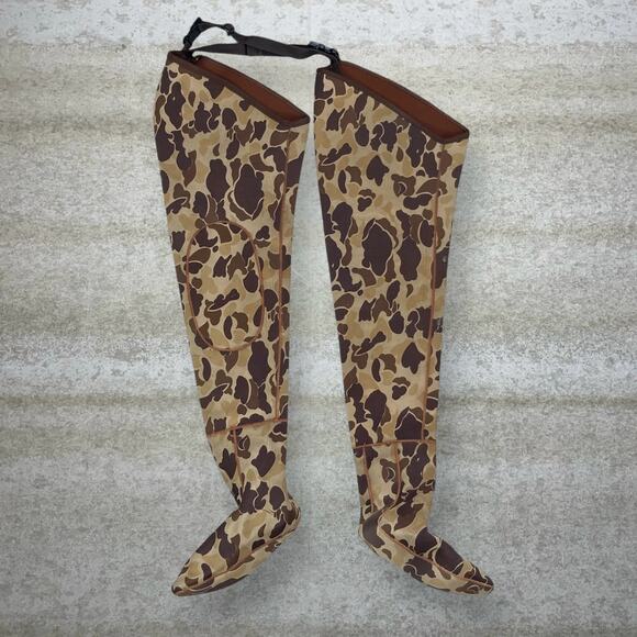 Vintage 90s Duck Hunting Camo Waders 36" Waterproof Woodland - Picture 1 of 10
